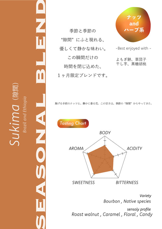 Sukima / Seasonal Blend 【ロースト胡桃＆ハーブ】